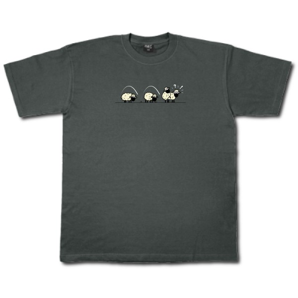 SAUTE MOUTON - T-shirt Homme comique- Fruit of the loom 205 g/m² - thème humour potache