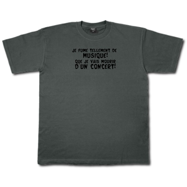 Musique! - T-shirt Homme à message - Fruit of the loom 205 g/m² - thème humour et bons mots