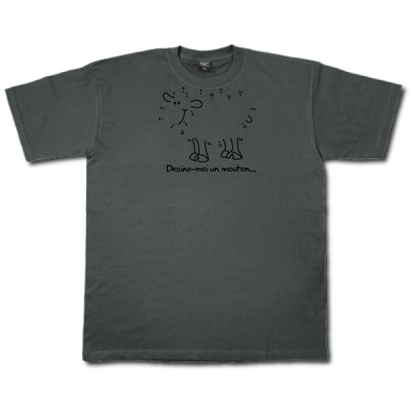 Dessine moi un mouton - T-shirt amusant pour Homme -modèle Fruit of the loom 205 g/m² - thème humour et culture -