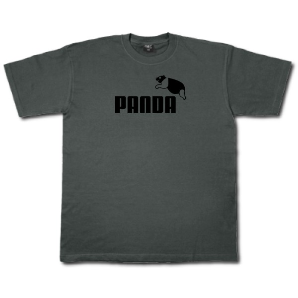 PANDA - T-shirt parodie pour Homme -modèle Fruit of the loom 205 g/m² - thème humour et parodie- 