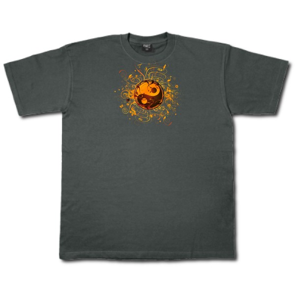 ying yang - T-shirt Homme graphique - Fruit of the loom 205 g/m² - thème zen et philosophie-