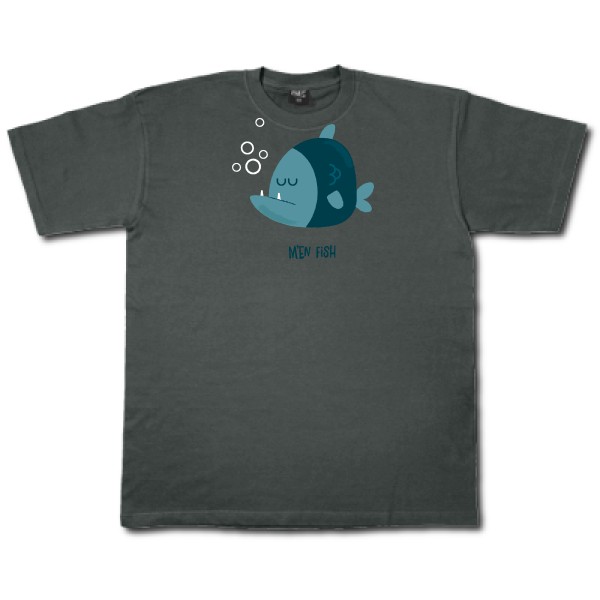M'en fish - T-shirt fun pour Homme -modèle Fruit of the loom 205 g/m² - thème humour et enfance -