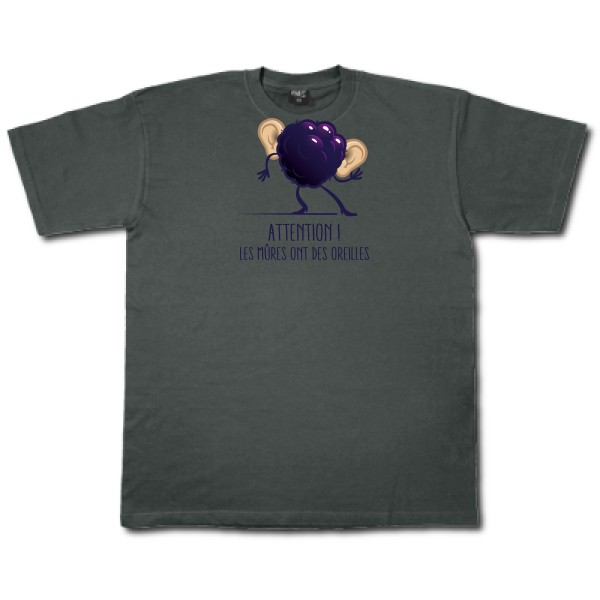 T-shirt rigolo-Mûres -Fruit of the loom 205 g/m²