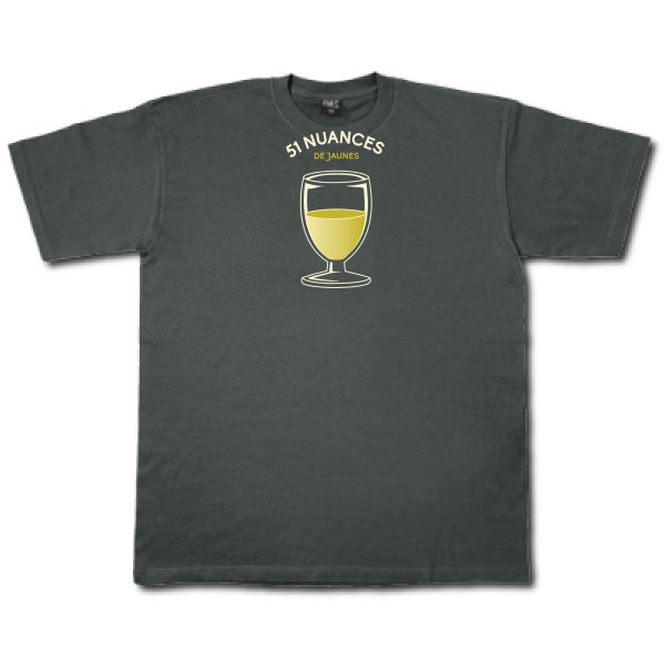 51 nuances de jaunes -  T-shirt Homme - Fruit of the loom 205 g/m² - thème t-shirt  humour alcool  -