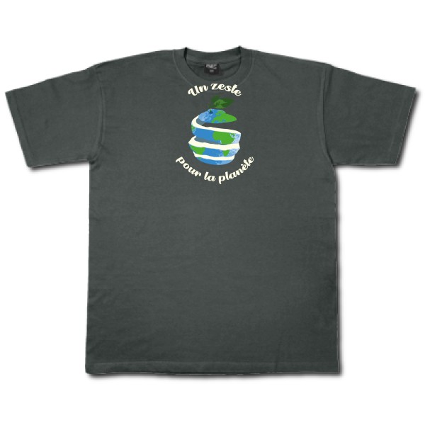 Un p'tit zeste... -T-shirt ecolo original - Homme -Fruit of the loom 205 g/m² -thème  ecologie - 