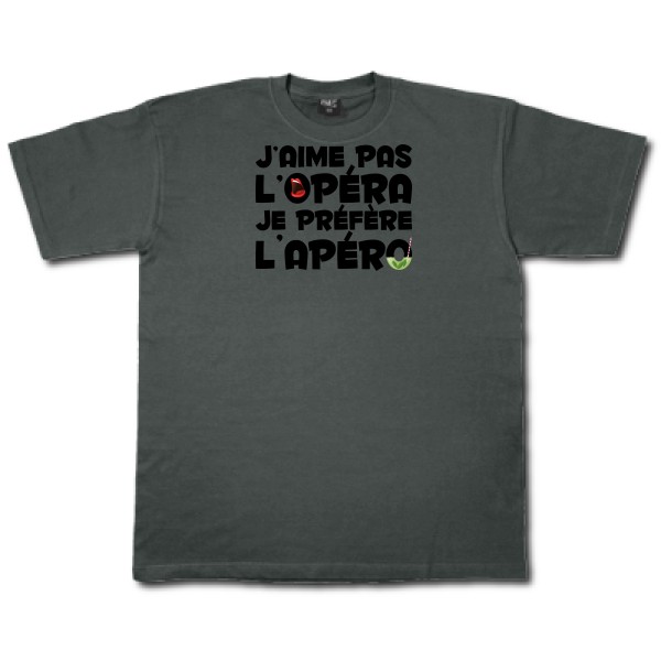 opérapéro - T-shirt apéro Homme - modèle Fruit of the loom 205 g/m² -thème humour alcool -