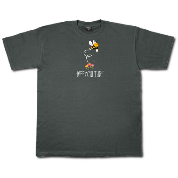 happy-  T shirt humoristique - Modèle T-shirt de chez Fruit of the loom 205 g/m²