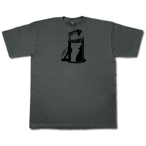 T-shirt Homme original - TV poubelle - 