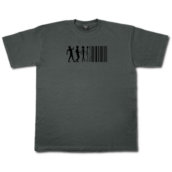code barre - T-shirt Geek pour Homme - modèle Fruit of the loom 205 g/m² - thème geek et gamer -