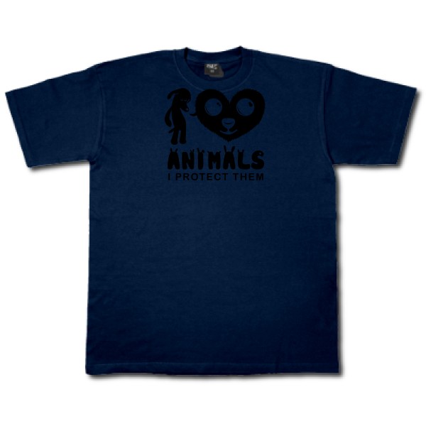 T-shirt - Fruit of the loom 205 g/m² - i love Animals