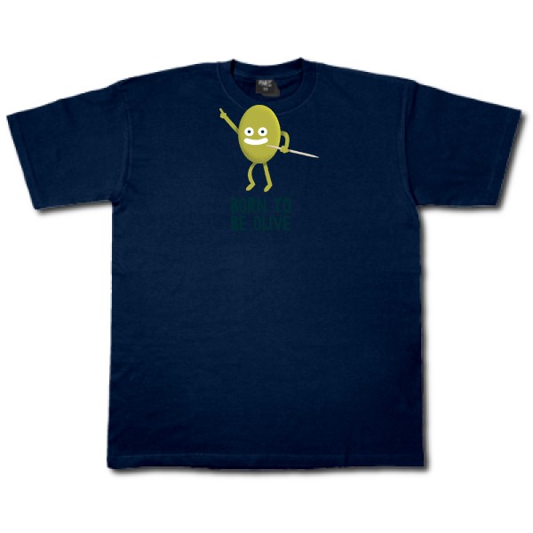 T-shirt - Fruit of the loom 205 g/m² - Born to be olive