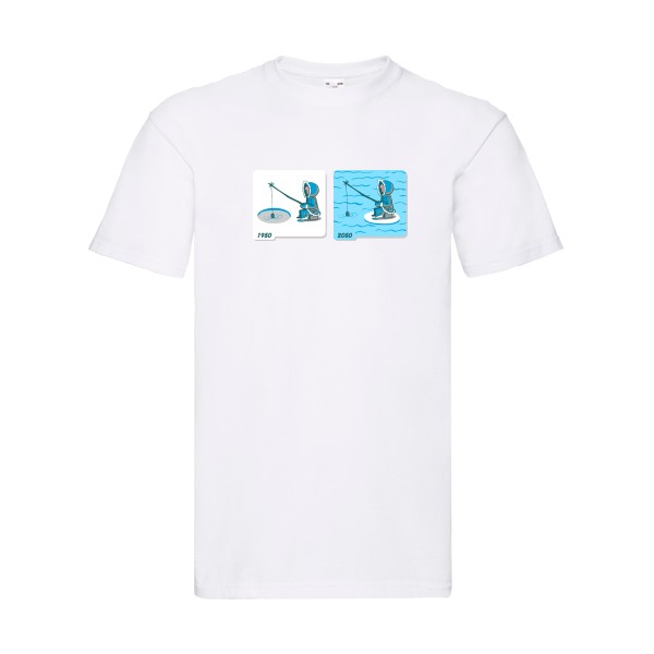 T shirt Homme humour -Fishing in Arctic - Fruit of the loom 205 g/m²