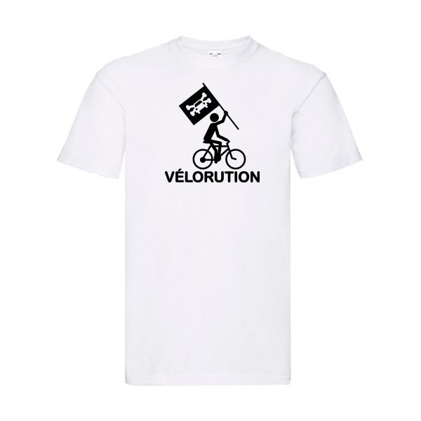 Vélorution- T-shirt Homme - thème velo et humour -Fruit of the loom 205 g/m² -