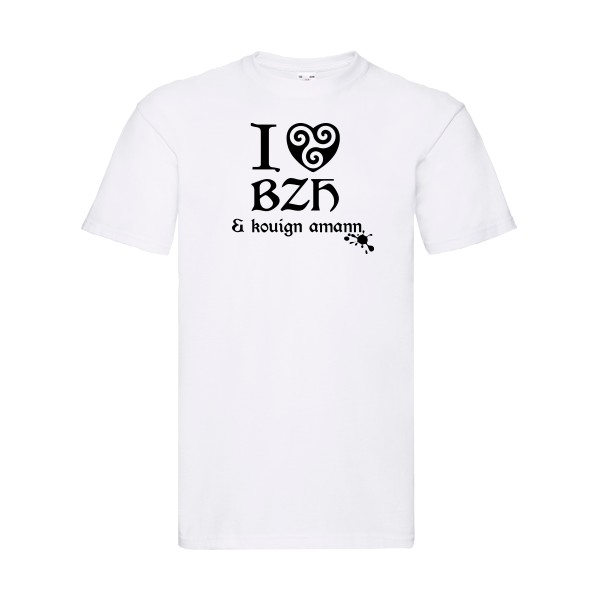 Love BZH & kouign-Tee shirt breton - Fruit of the loom 205 g/m²