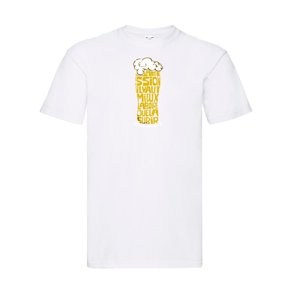 La pression -T-shirt humour alcool Homme  -Fruit of the loom 205 g/m² -Thème humour et alcool -