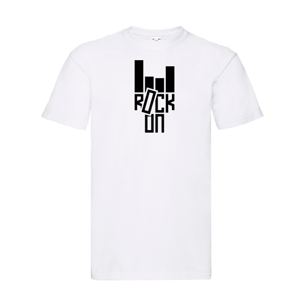 Rock On ! -Tee shirt rock Homme-Fruit of the loom 205 g/m²