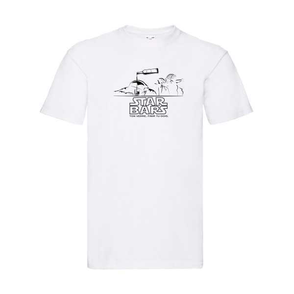 star bars - T-shirt absurde pour Homme -modèle Fruit of the loom 205 g/m² - thème alcool humour -