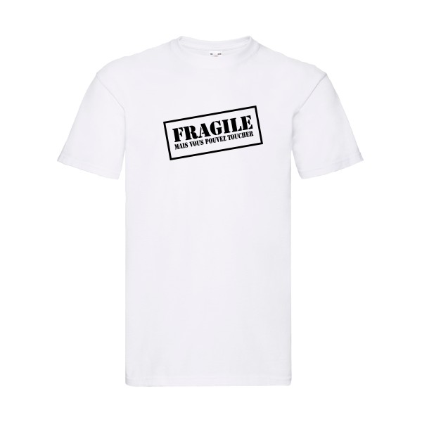 FRAGILE - T-shirt original Homme - modèle Fruit of the loom 205 g/m² -thème monde -