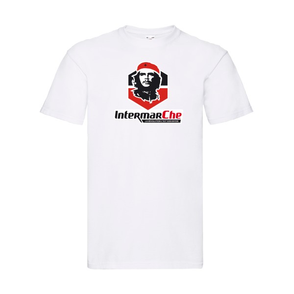 IntermarCHE - T-shirt detournement Homme - modèle Fruit of the loom 205 g/m² -thème revolution et parodie -