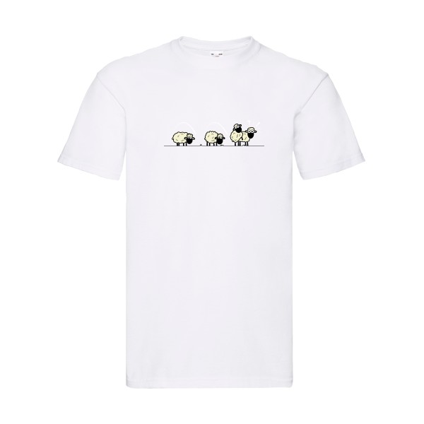 SAUTE MOUTON - T-shirt Homme comique- Fruit of the loom 205 g/m² - thème humour potache