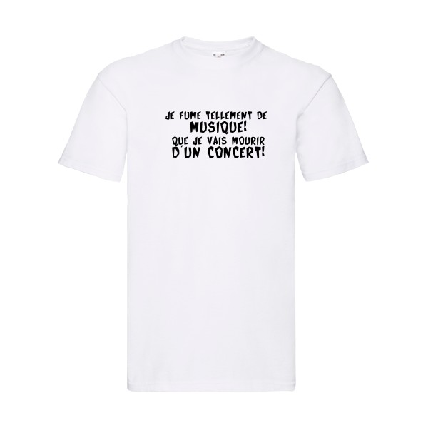 Musique! - T-shirt Homme à message - Fruit of the loom 205 g/m² - thème humour et bons mots