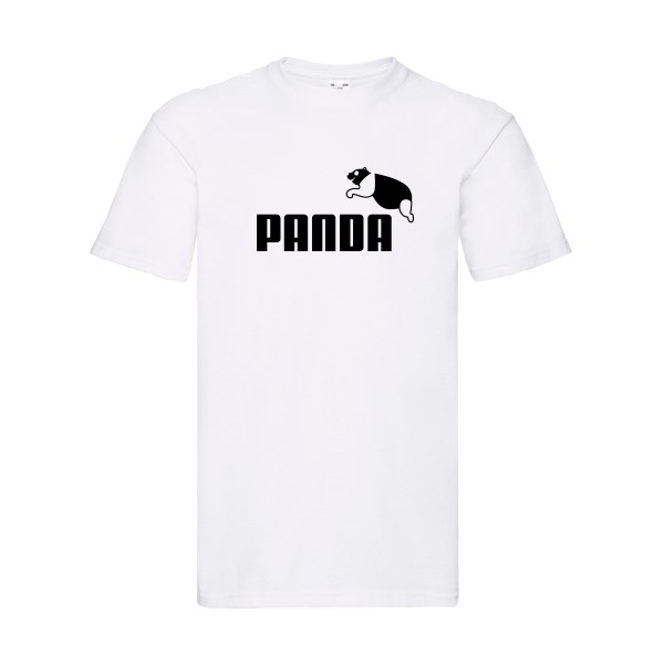 PANDA - T-shirt parodie pour Homme -modèle Fruit of the loom 205 g/m² - thème humour et parodie- 