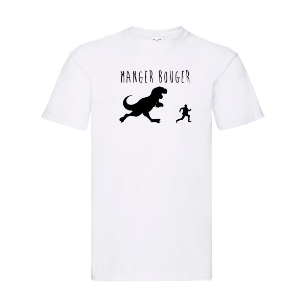 MANGER BOUGER - modèle Fruit of the loom 205 g/m² - Thème t shirt humour Homme -