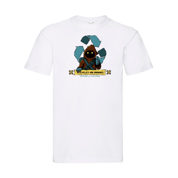 Sauvez la galaxie - T-shirt parodie Homme - modèle Fruit of the loom 205 g/m² -thème humour et ecologie -