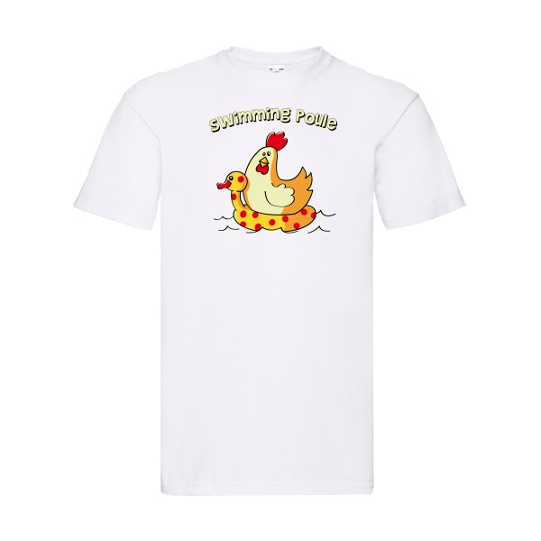 swimming poule - T-shirt rigolo Homme - modèle Fruit of the loom 205 g/m² -thème burlesque -