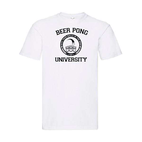 Beer Pong - T-shirt Homme geek  - Fruit of the loom 205 g/m² - thème geek et gamer