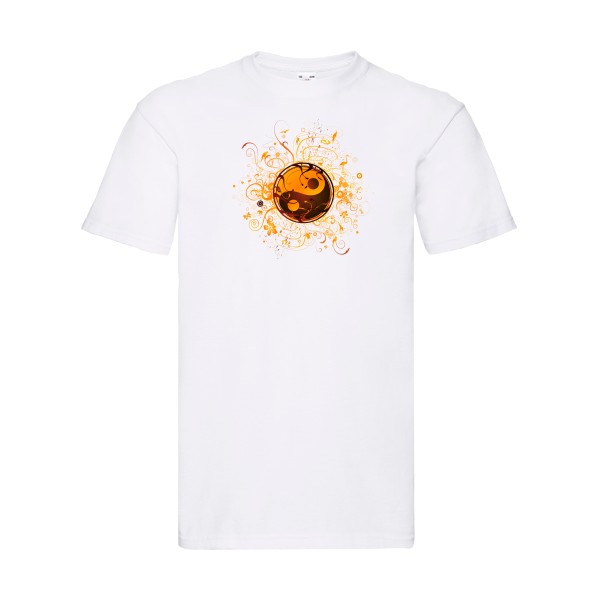 ying yang - T-shirt Homme graphique - Fruit of the loom 205 g/m² - thème zen et philosophie-