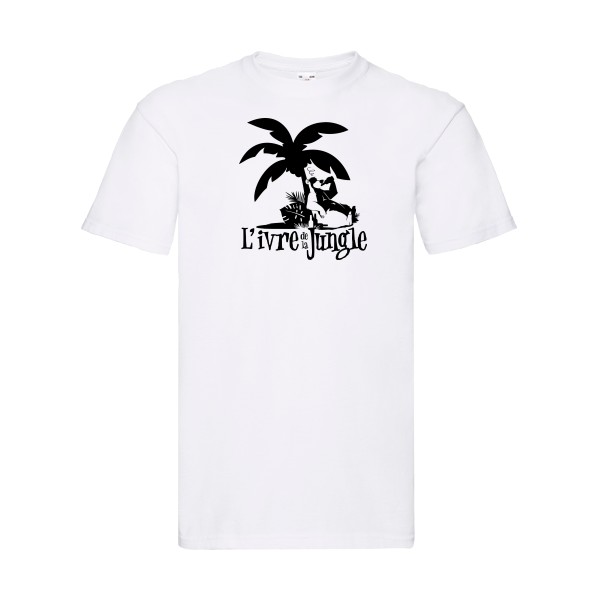 L'ivre de la jungle - T-shirt burlesque pour Homme -modèle Fruit of the loom 205 g/m² - thème humour alcool -