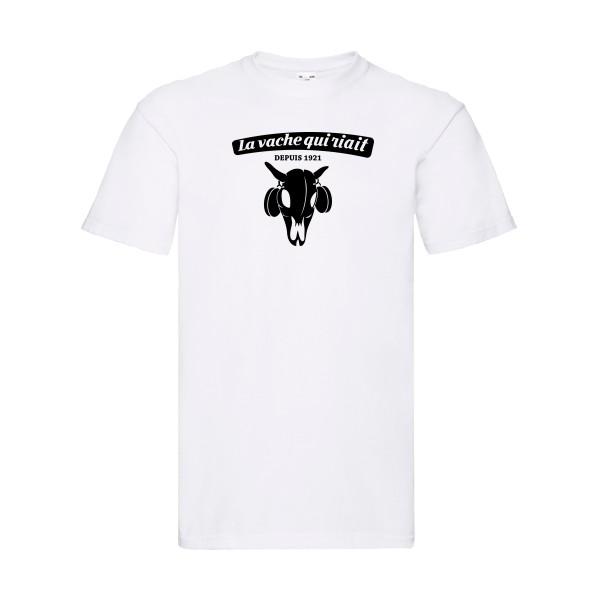 vache qui riait - Fruit of the loom 205 g/m² Homme - T-shirt rigolo - thème alcool humour -