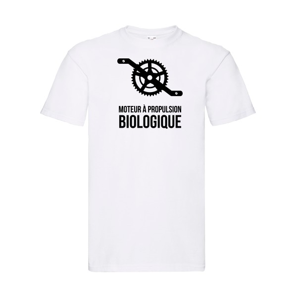 Cyclisme & écologie - Fruit of the loom 205 g/m² Homme - T-shirt humour velo - thème cyclisme et ecologie -