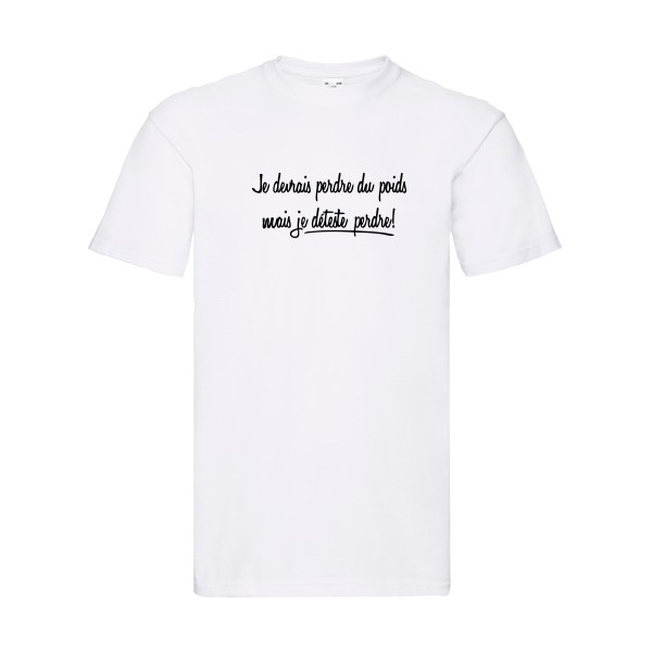 Né pour gagner - T shirt original Homme - modèle Fruit of the loom 205 g/m² - thème message et texte -