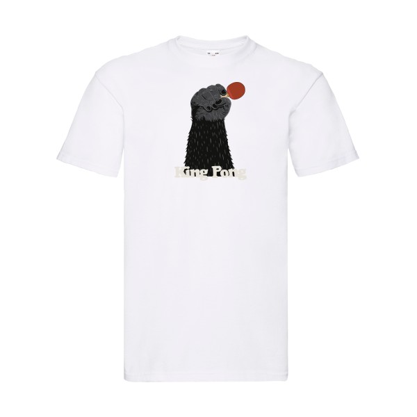 King Pong - T-shirt burlesque pour Homme -modèle Fruit of the loom 205 g/m² - thème humour potache -