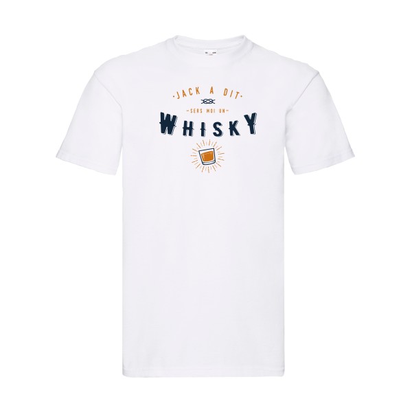 Jack a dit whiskyfun - T-shirt jacadi Homme - modèle Fruit of the loom 205 g/m² -thème parodie alcool -