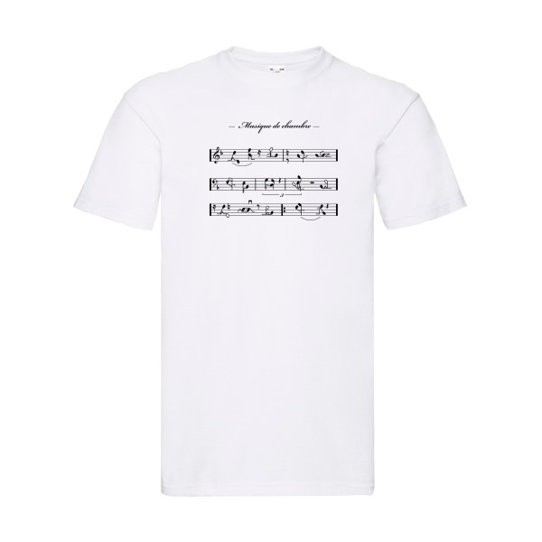Musique de chambre - T-shirt coquin pour Homme -modèle Fruit of the loom 205 g/m² - thème humour potache -