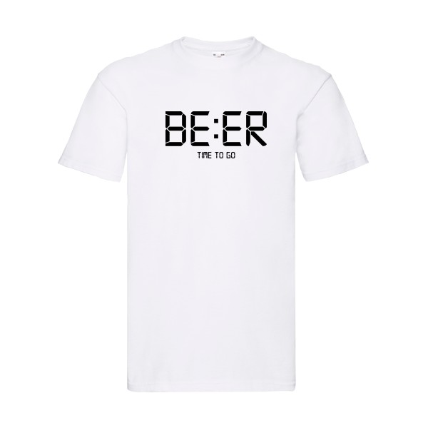 TIME TO GO T shirt biere -Fruit of the loom 205 g/m²