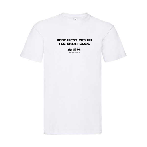 NO GEEK SHIRT - T-shirt Homme à message - Fruit of the loom 205 g/m² - thème humour et bons mots