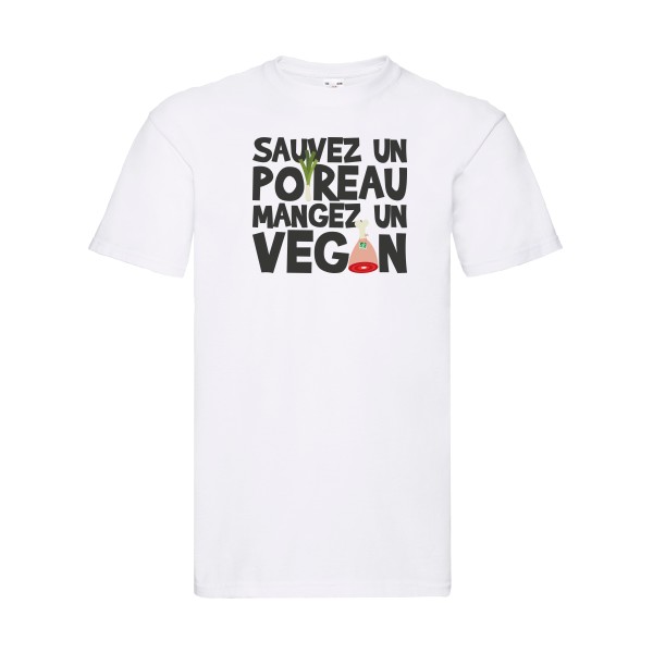 vegan poireau -Fruit of the loom 205 g/m² - Tee-shirts message Homme -