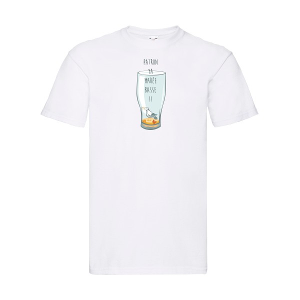 Marée basse - modèle Fruit of the loom 205 g/m² Homme - T-shirt - thème humour alcool -