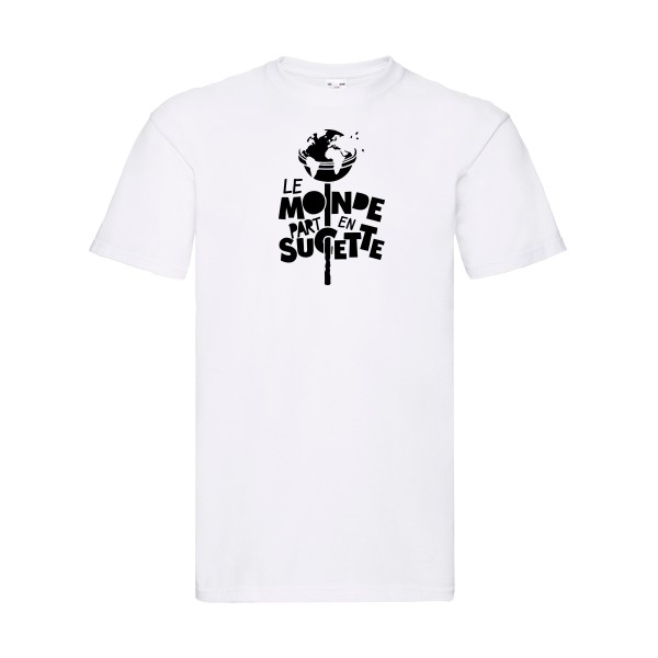 Le Monde part en Sucette - T-shirt à message -Homme - thème original -
