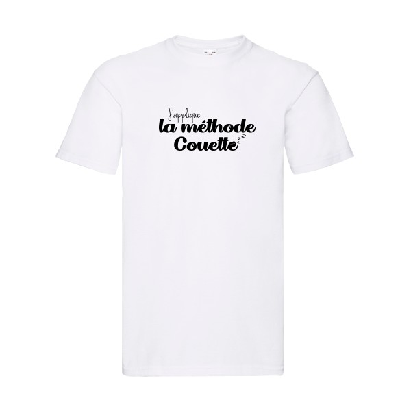 La méthode Couette - T-shirt drôle Homme - modèle Fruit of the loom 205 g/m² -thème parodie cauet -