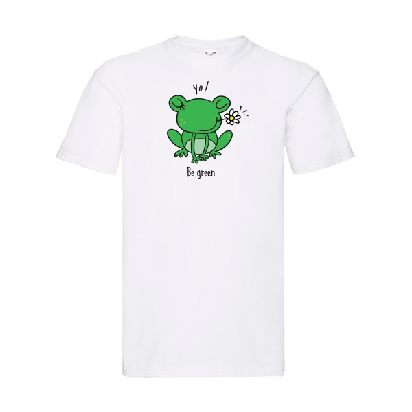Be Green  - Tee shirt humoristique Homme - modèle Fruit of the loom 205 g/m² - thème humour et animaux -