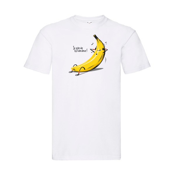 Je garde la banane ! - T-shirt drôle et cool Homme  -Fruit of the loom 205 g/m² - Thème original et drôle -