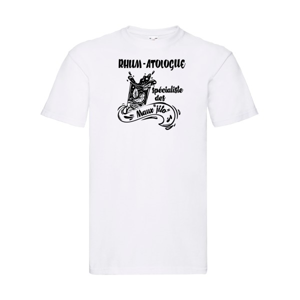 Rhum-atologue - Fruit of the loom 205 g/m² Homme - T-shirt musique - thème humour et alcool -