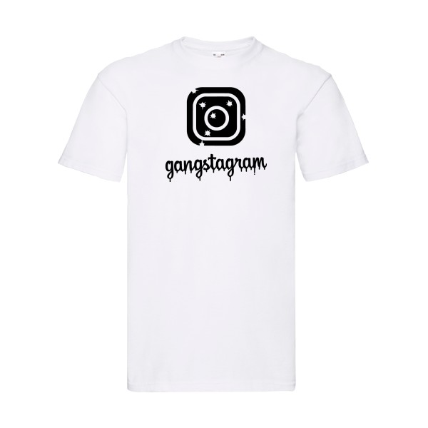 GANGSTAGRAM - T-shirt geek pour Homme -modèle Fruit of the loom 205 g/m² - thème parodie et geek -