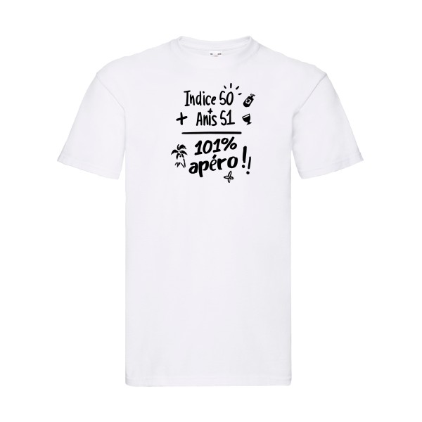 T-shirt - Fruit of the loom 205 g/m² - 101 pourcent apéro !!