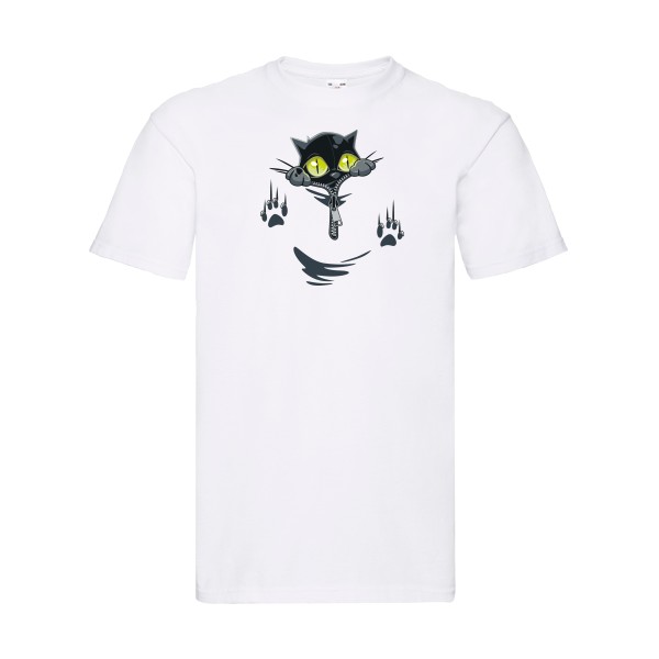 oOh - T-shirt rigolo pour Homme -modèle Fruit of the loom 205 g/m² - thème humour chat -